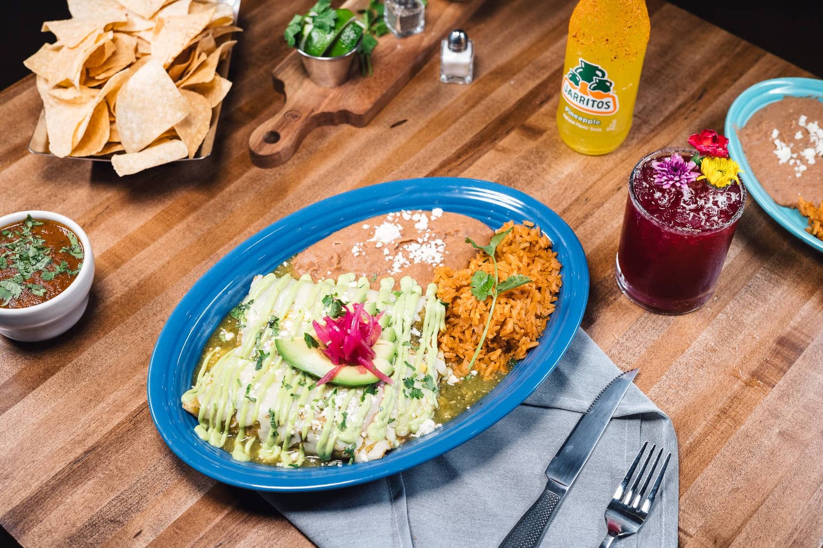 Creamy Verde Shrimp Enchiladas